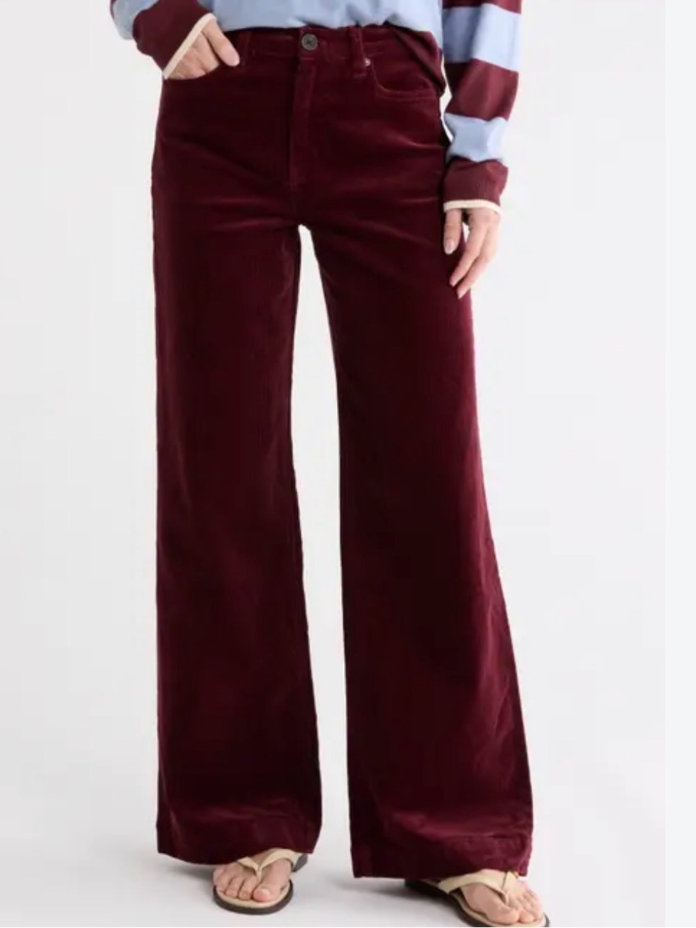 Scotch & Soda Pants Size 27 The Charm Corduroy Flare Burgundy